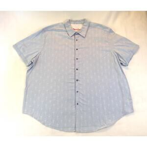 Robert Graham 4XL Blue Shirt Skulls Short Sleeve 4XLarge